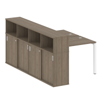 Бенч-стол на П-образном м/к с опорным шкафом-купе Metal system quattro 40x40 БП.РС-СШК-4.1 Т Акация/Антрацит металл 1410*2332*1098 Бенч-стол на П-образном м/к с опорным шкафом-купе Metal system quattro 40x40 БП.РС-СШК-4.1 Т Акация/Антрацит металл 1410*2332*1098