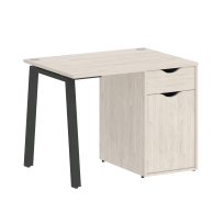 Home Office Стол офисный VR.SP-3-98.1.A Денвер светлый/Белый металл 980×720×750