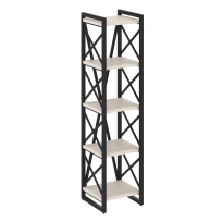 Loft Стеллаж на регулируемых опорах-5 полок VR.L-MST.O-5.4 Тиквуд тёмный/Чёрный металл 400×400×1650 Loft Стеллаж на регулируемых опорах-5 полок VR.L-MST.O-5.4 Тиквуд тёмный/Чёрный металл 400×400×1650