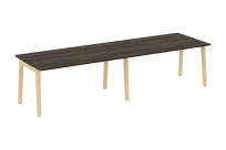 Onix Wood Стол переговорный (2 столешницы) OW.PRG-2.4 Белый бриллиант/Дуб светлый/Белый металл 3160*980*750 Onix Wood Стол переговорный (2 столешницы) OW.PRG-2.4 Белый бриллиант/Дуб светлый/Белый металл 3160*980*750