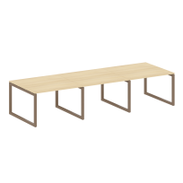 Metal System Quattro Перег. стол (3 столешницы) на О-оразном м/к 50БО.ПРГ-3.2 Акация/Антрацит металл 3600*1235*750 Metal System Quattro Перег. стол (3 столешницы) на О-оразном м/к 50БО.ПРГ-3.2 Акация/Антрацит металл 3600*1235*750