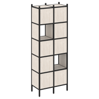 Loft Прямой стеллаж наборный VR.L-05 Тиквуд тёмный/Белый металл 862×446×1869