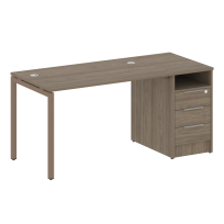 Metal System Quattro Р. ст. с тумбой на П-образном м/к 40БП.РС-СТП-1.2 Акация/Антрацит металл 1612*720*750 Metal System Quattro Р. ст. с тумбой на П-образном м/к 40БП.РС-СТП-1.2 Акация/Антрацит металл 1612*720*750
