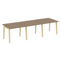 Onix Wood Стол переговорный (3 столешницы) OW.PRG-3.1 Белый бриллиант/Дуб светлый/Белый металл 2940*980*750 Onix Wood Стол переговорный (3 столешницы) OW.PRG-3.1 Белый бриллиант/Дуб светлый/Белый металл 2940*980*750