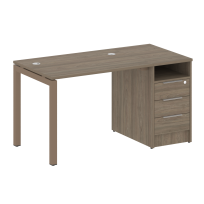 Metal System Quattro Р. ст. с тумбой на П-образном м/к 50БП.РС-СТП-1.1 Акация/Антрацит металл 1412*720*750 Metal System Quattro Р. ст. с тумбой на П-образном м/к 50БП.РС-СТП-1.1 Акация/Антрацит металл 1412*720*750