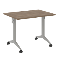 X-Pull Стол складной мобильный X.M-1.7 Тиквуд тёмный/Белый металл 980×720×753