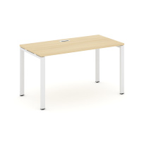 Стол офисный Style Project SN-6P.SP-005 / Дуб Табак – Металл Белый / 1780×600×750 Стол офисный Style Project SN-6P.SP-005 / Дуб Табак – Металл Белый / 1780×600×750