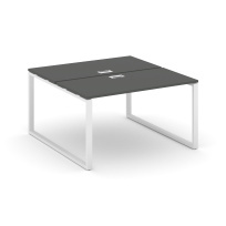 Стол-бенч двухсторонний двухместный Style Project SN-6O.DRS-002 / Дуб Табак – Металл Белый / 1180×1232×750 Стол-бенч двухсторонний двухместный Style Project SN-6O.DRS-002 / Дуб Табак – Металл Белый / 1180×1232×750
