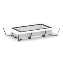 Стол для переговоров прямоугольный Steel Meet KM-PR.B.SP-20K / Тиквуд Светлый – Графит Глянец – Металл Антрацит / 4800×3200×750 Стол для переговоров прямоугольный Steel Meet KM-PR.B.SP-20K / Тиквуд Светлый – Графит Глянец – Металл Антрацит / 4800×3200×750