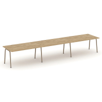 Estetica Стол переговорный ES.PRG-3.4-K Тиквуд тёмный/Латте металл 4740×980×750 Estetica Стол переговорный ES.PRG-3.4-K Тиквуд тёмный/Латте металл 4740×980×750
