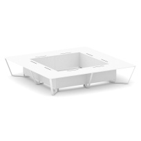 Стол для переговоров квадратный Steel Meet KD-PR.B.SP-20K2 / Тиквуд Светлый – Металл Белый / 4000×4000×750 Стол для переговоров квадратный Steel Meet KD-PR.B.SP-20K2 / Тиквуд Светлый – Металл Белый / 4000×4000×750