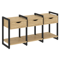 Loft Тумба на регулируемых опорах наборная. Вариант №4 VR.L-TN-4.O Тиквуд тёмный/Чёрный металл 1440×460×719 Loft Тумба на регулируемых опорах наборная. Вариант №4 VR.L-TN-4.O Тиквуд тёмный/Чёрный металл 1440×460×719