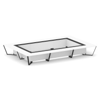 Стол для переговоров прямоугольный Steel Meet KM-PR.B.SP-26K2 / Тиквуд Светлый – Графит Глянец – Металл Черный / 6000×4000×750 Стол для переговоров прямоугольный Steel Meet KM-PR.B.SP-26K2 / Тиквуд Светлый – Графит Глянец – Металл Черный / 6000×4000×750