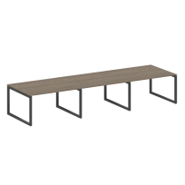 Metal System Quattro Перег. стол (3 столешницы) на О-оразном м/к 50БО.ПРГ-3.3 Акация/Антрацит металл 4200*1235*750 Metal System Quattro Перег. стол (3 столешницы) на О-оразном м/к 50БО.ПРГ-3.3 Акация/Антрацит металл 4200*1235*750