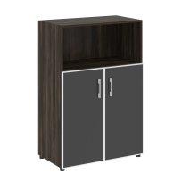 Шкаф LT.ST-2.2 R black Yalta / Дуб Мали – Стекло Black 800×450×1195