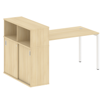 Metal System Quattro Стол офисный с шкафом-купе на П-образном м/к 40БП.РС-СШК-3.3 Т Вяз/Мокко металл 1810×1120×1098 Metal System Quattro Стол офисный с шкафом-купе на П-образном м/к 40БП.РС-СШК-3.3 Т Вяз/Мокко металл 1810×1120×1098