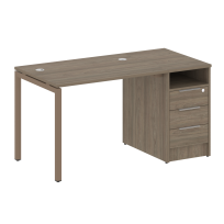 Metal System Quattro Р. ст. с тумбой на П-образном м/к 40БП.РС-СТП-1.1 Акация/Антрацит металл 1412*720*750 Metal System Quattro Р. ст. с тумбой на П-образном м/к 40БП.РС-СТП-1.1 Акация/Антрацит металл 1412*720*750