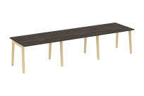 Onix Wood Стол переговорный (3 столешницы) OW.PRG-3.2 Белый бриллиант/Дуб светлый/Белый металл 3540*980*750 Onix Wood Стол переговорный (3 столешницы) OW.PRG-3.2 Белый бриллиант/Дуб светлый/Белый металл 3540*980*750