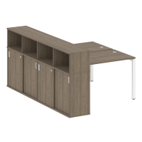 Бенч-стол на П-образном м/к с опорным шкафом-купе Metal system quattro 40×40 БП.РС-СШК-4.2 Т Акация/Антрацит металл 1610*2332*1098 Бенч-стол на П-образном м/к с опорным шкафом-купе Metal system quattro 40×40 БП.РС-СШК-4.2 Т Акация/Антрацит металл 1610*2332*1098