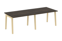 Onix Wood Стол переговорный (2 столешницы) OW.PRG-2.2 Белый бриллиант/Дуб светлый/Белый металл 2360*980*750 Onix Wood Стол переговорный (2 столешницы) OW.PRG-2.2 Белый бриллиант/Дуб светлый/Белый металл 2360*980*750