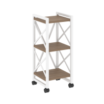 Loft Стеллаж на колесных опорах-3 полки VR.L-MST.K-3.4 Тиквуд тёмный/Чёрный металл 400×400×968 Loft Стеллаж на колесных опорах-3 полки VR.L-MST.K-3.4 Тиквуд тёмный/Чёрный металл 400×400×968