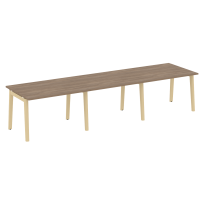Onix Wood Стол переговорный (3 столешницы) OW.PRG-3.2 Белый бриллиант/Дуб светлый/Белый металл 3540*980*750 Onix Wood Стол переговорный (3 столешницы) OW.PRG-3.2 Белый бриллиант/Дуб светлый/Белый металл 3540*980*750