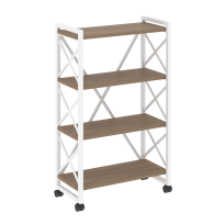 Loft Стеллаж на колесных опорах-4 полки VR.L-MST.K-4.8 Тиквуд тёмный/Чёрный металл 800×400×1334 Loft Стеллаж на колесных опорах-4 полки VR.L-MST.K-4.8 Тиквуд тёмный/Чёрный металл 800×400×1334