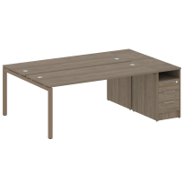 Metal System Quattro Р. ст. с тумбой на П-образном м/к 50БП.РС-СТП-2.5 Акация/Антрацит металл 2212*1475*750 Metal System Quattro Р. ст. с тумбой на П-образном м/к 50БП.РС-СТП-2.5 Акация/Антрацит металл 2212*1475*750