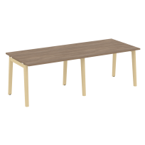 Onix Wood Стол переговорный (2 столешницы) OW.PRG-2.2 Белый бриллиант/Дуб светлый/Белый металл 2360*980*750 Onix Wood Стол переговорный (2 столешницы) OW.PRG-2.2 Белый бриллиант/Дуб светлый/Белый металл 2360*980*750