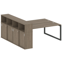Metal System Quattro Р. ст. с шкафом-купе на О-образном м/к 50БО.РС-СШК-4.5 Т Акация/Антрацит металл 2210*2332*1098 Metal System Quattro Р. ст. с шкафом-купе на О-образном м/к 50БО.РС-СШК-4.5 Т Акация/Антрацит металл 2210*2332*1098