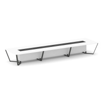 Стол для переговоров прямоугольный Steel Meet KM-PR.B.SP-18 / Тиквуд Светлый – Графит Глянец – Металл Антрацит / 6000×1600×750 Стол для переговоров прямоугольный Steel Meet KM-PR.B.SP-18 / Тиквуд Светлый – Графит Глянец – Металл Антрацит / 6000×1600×750