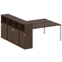 Бенч-стол на П-образном м/к с опорным шкафом-купе Metal system quattro 40×40 БП.РС-СШК-4.5 Т Акация/Антрацит металл 2210*2332*1098 Бенч-стол на П-образном м/к с опорным шкафом-купе Metal system quattro 40×40 БП.РС-СШК-4.5 Т Акация/Антрацит металл 2210*2332*1098