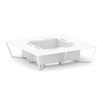 Стол для переговоров квадратный Steel Meet KD-PR.B.SP-16K / Тиквуд Светлый – Металл Белый / 3200×3200×750 Стол для переговоров квадратный Steel Meet KD-PR.B.SP-16K / Тиквуд Светлый – Металл Белый / 3200×3200×750