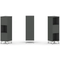 Стеллаж-перегородка двухсторонний средний трёхъярусный Style Project SN.NSD-311 Тиквуд Светлый/Металл Белый 387×400×1248 Стеллаж-перегородка двухсторонний средний трёхъярусный Style Project SN.NSD-311 Тиквуд Светлый/Металл Белый 387×400×1248