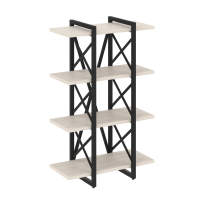 Loft Стеллаж на регулируемых опорах-4 полки VR.L-MST.O-4.4V Тиквуд тёмный/Чёрный металл 800×400×1280 Loft Стеллаж на регулируемых опорах-4 полки VR.L-MST.O-4.4V Тиквуд тёмный/Чёрный металл 800×400×1280