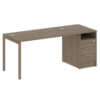 Metal System Quattro Р. ст. с тумбой на П-образном м/к 40БП.РС-СТП-1.3 Акация/Антрацит металл 1812*720*750 Metal System Quattro Р. ст. с тумбой на П-образном м/к 40БП.РС-СТП-1.3 Акация/Антрацит металл 1812*720*750