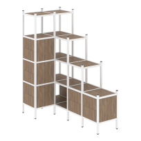 Loft Угловой внутренний стеллаж наборный VR.L-42 Тиквуд тёмный/Белый металл 862×1694×1869 Loft Угловой внутренний стеллаж наборный VR.L-42 Тиквуд тёмный/Белый металл 862×1694×1869