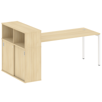 Metal System Quattro Стол офисный с шкафом-купе на П-образном м/к 40БП.РС-СШК-3.5 Т Вяз/Мокко металл 2210×1120×1098 Metal System Quattro Стол офисный с шкафом-купе на П-образном м/к 40БП.РС-СШК-3.5 Т Вяз/Мокко металл 2210×1120×1098