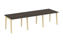 Onix Wood Стол переговорный (3 столешницы) OW.PRG-3.1 Белый бриллиант/Дуб светлый/Белый металл 2940*980*750 Onix Wood Стол переговорный (3 столешницы) OW.PRG-3.1 Белый бриллиант/Дуб светлый/Белый металл 2940*980*750