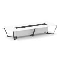Стол для переговоров прямоугольный Steel Meet KM-PR.B.SP-14 / Тиквуд Светлый – Графит Глянец – Металл Антрацит / 4000×1600×750 Стол для переговоров прямоугольный Steel Meet KM-PR.B.SP-14 / Тиквуд Светлый – Графит Глянец – Металл Антрацит / 4000×1600×750