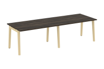 Onix Wood Стол переговорный (2 столешницы) OW.PRG-2.3 Белый бриллиант/Дуб светлый/Белый металл 2760*980*750 Onix Wood Стол переговорный (2 столешницы) OW.PRG-2.3 Белый бриллиант/Дуб светлый/Белый металл 2760*980*750