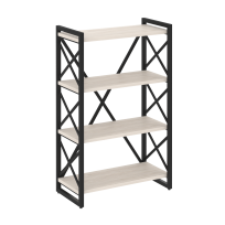 Loft Стеллаж на регулируемых опорах-4 полки VR.L-MST.O-4.8 Тиквуд тёмный/Чёрный металл 800×400×1280 Loft Стеллаж на регулируемых опорах-4 полки VR.L-MST.O-4.8 Тиквуд тёмный/Чёрный металл 800×400×1280