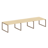 Metal System Quattro Перег. стол (3 столешницы) на О-оразном м/к 50БО.ПРГ-3.3 Акация/Антрацит металл 4200*1235*750 Metal System Quattro Перег. стол (3 столешницы) на О-оразном м/к 50БО.ПРГ-3.3 Акация/Антрацит металл 4200*1235*750