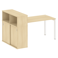 Metal System Quattro Стол офисный с шкафом-купе на П-образном м/к 50БП.РС-СШК-3.3 Т Вяз/Мокко металл 1810×1120×1098 Metal System Quattro Стол офисный с шкафом-купе на П-образном м/к 50БП.РС-СШК-3.3 Т Вяз/Мокко металл 1810×1120×1098