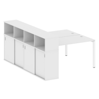 Бенч-стол на П-образном м/к с опорным шкафом-купе Metal system quattro 40×40 БП.РС-СШК-4.3 Т Акация/Антрацит металл 1810*2332*1098 Бенч-стол на П-образном м/к с опорным шкафом-купе Metal system quattro 40×40 БП.РС-СШК-4.3 Т Акация/Антрацит металл 1810*2332*1098