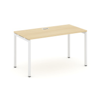 Стол офисный Style Project SN-4P.SP-004 / Дуб Табак – Металл Белый / 1580×600×750 Стол офисный Style Project SN-4P.SP-004 / Дуб Табак – Металл Белый / 1580×600×750