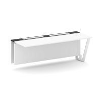 Сектор переговорного стола проходной Steel Meet KM-PR.B.SPPO-20 / Тиквуд Светлый – Графит Глянец – Металл Белый / 2000×800×750 Сектор переговорного стола проходной Steel Meet KM-PR.B.SPPO-20 / Тиквуд Светлый – Графит Глянец – Металл Белый / 2000×800×750