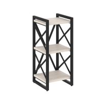 Loft Стеллаж на регулируемых опорах-3 полки VR.L-MST.O-3.4 Тиквуд тёмный/Чёрный металл 400×400×910 Loft Стеллаж на регулируемых опорах-3 полки VR.L-MST.O-3.4 Тиквуд тёмный/Чёрный металл 400×400×910