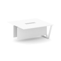 Сектор переговорного стола проходной Steel Meet L=1600 KD-PR.B.SPPW-16 / Тиквуд Светлый – Металл Белый / 1600×1600×750 Сектор переговорного стола проходной Steel Meet L=1600 KD-PR.B.SPPW-16 / Тиквуд Светлый – Металл Белый / 1600×1600×750
