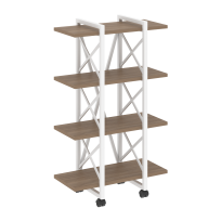 Loft Стеллаж на колесных опорах-4 полки VR.L-MST.K-4.4V Тиквуд тёмный/Чёрный металл 800×400×1334 Loft Стеллаж на колесных опорах-4 полки VR.L-MST.K-4.4V Тиквуд тёмный/Чёрный металл 800×400×1334